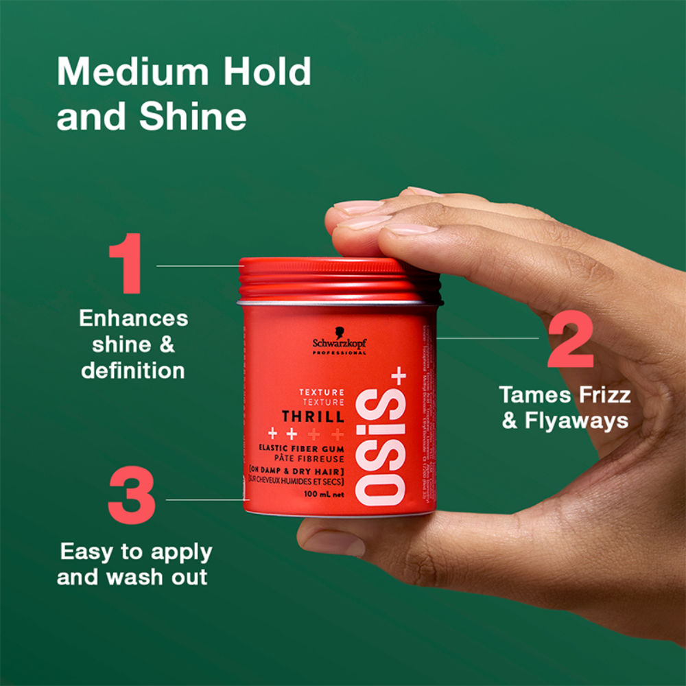 Schwarzkopf Professional OSiS+ Thrill Elastic Hair Styling Fibre Gum, 100ml Buy at Indicrest Image 3