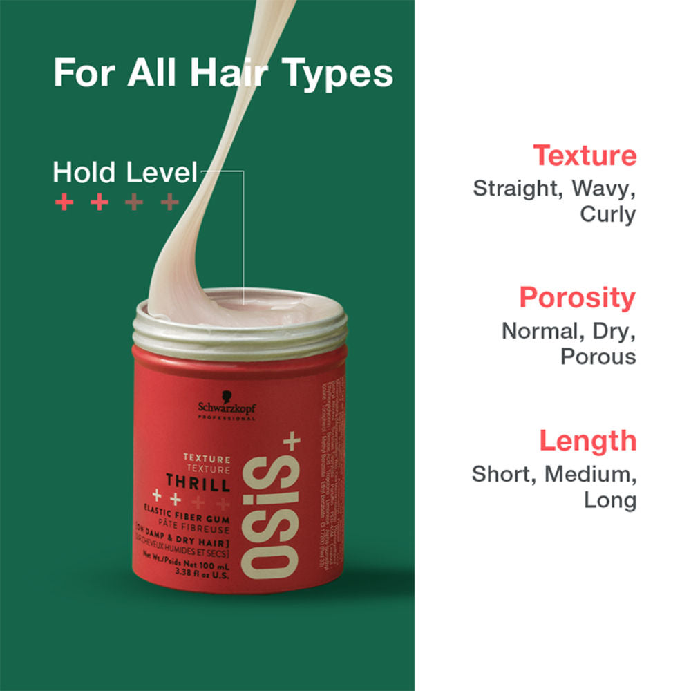 Schwarzkopf Professional OSiS+ Thrill Elastic Hair Styling Fibre Gum, 100ml Buy at Indicrest Image 7