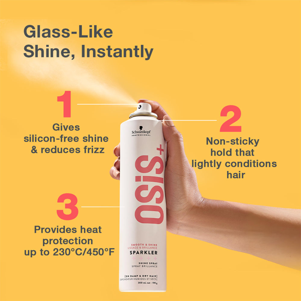 Schwarzkopf Professional OSiS+ Sparkler Hair Styling Shine Spray, 300ml Buy at Indicrest Image 3