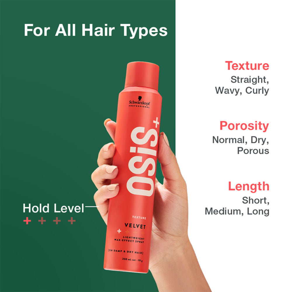 Schwarzkopf Professional OSiS+ Velvet Lightweight Wax-Effect Spray, 200ml Buy at Indicrest Image 7