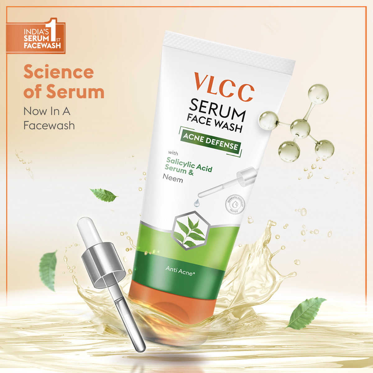 VLCC Honey Moisturiser and Acne Defense Serum Facewash with Salicylic Acid Serum and Neem Combo - Image 5 - Buy from Indicrest