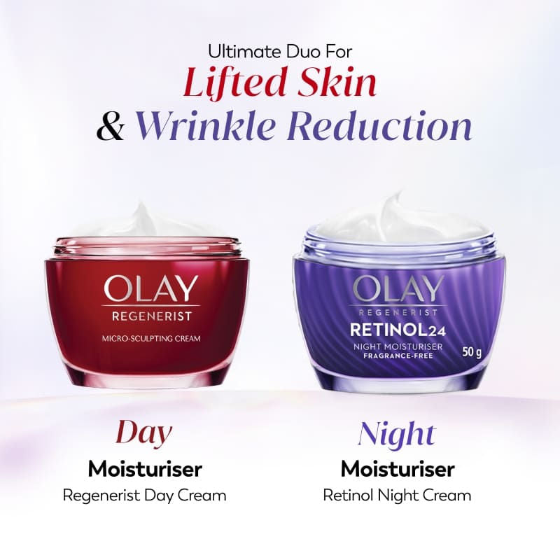 Olay Retinol 24 Night Moisturiser Renews & Resurfaces Skin No Redness Or Irritation Fragrance Free, 8g Buy at Indicrest Image 12