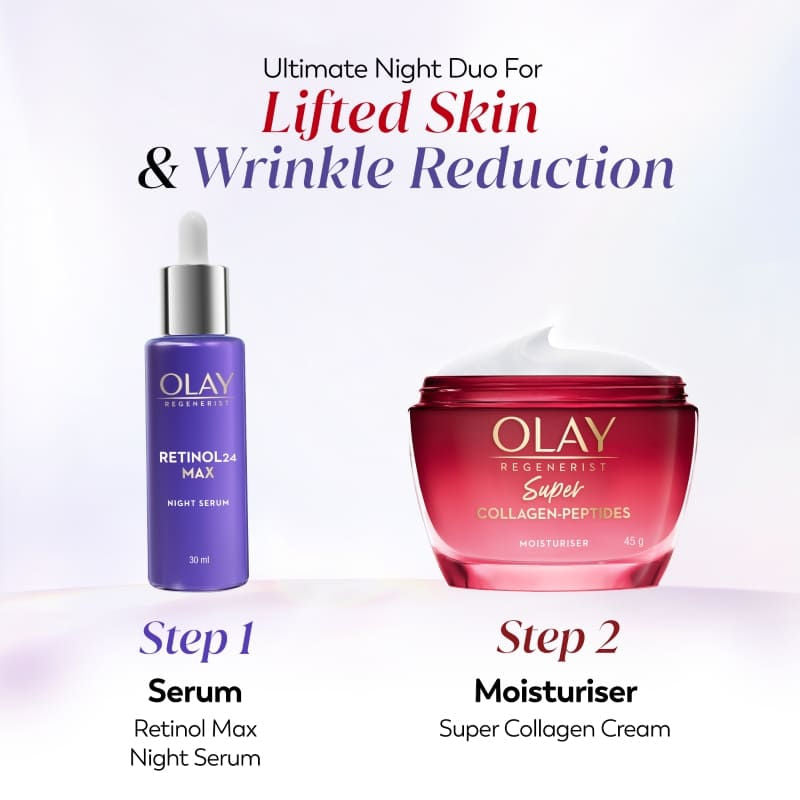 Olay Retinol 24 Max Anti Ageing Night Serum, Visibly Reduces Wrinkles In 7 Nights, Fragrance Free, 30ml Buy at Indicrest Image 12