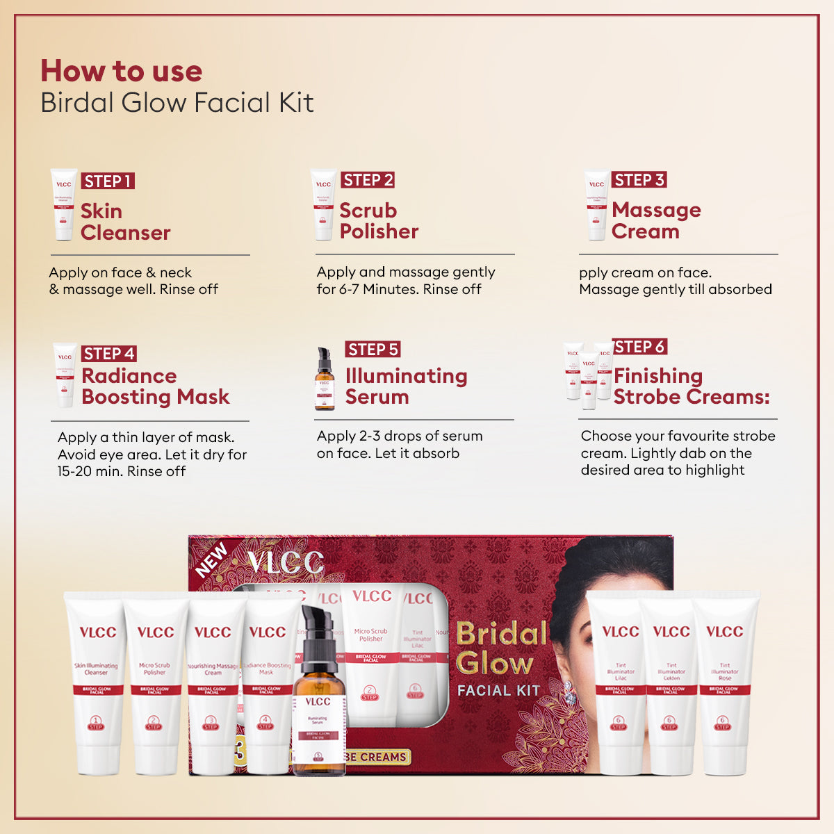 VLCC Honey Moisturiser and Bridal Glow Facial kit Combo - Image 5 - Buy from Indicrest