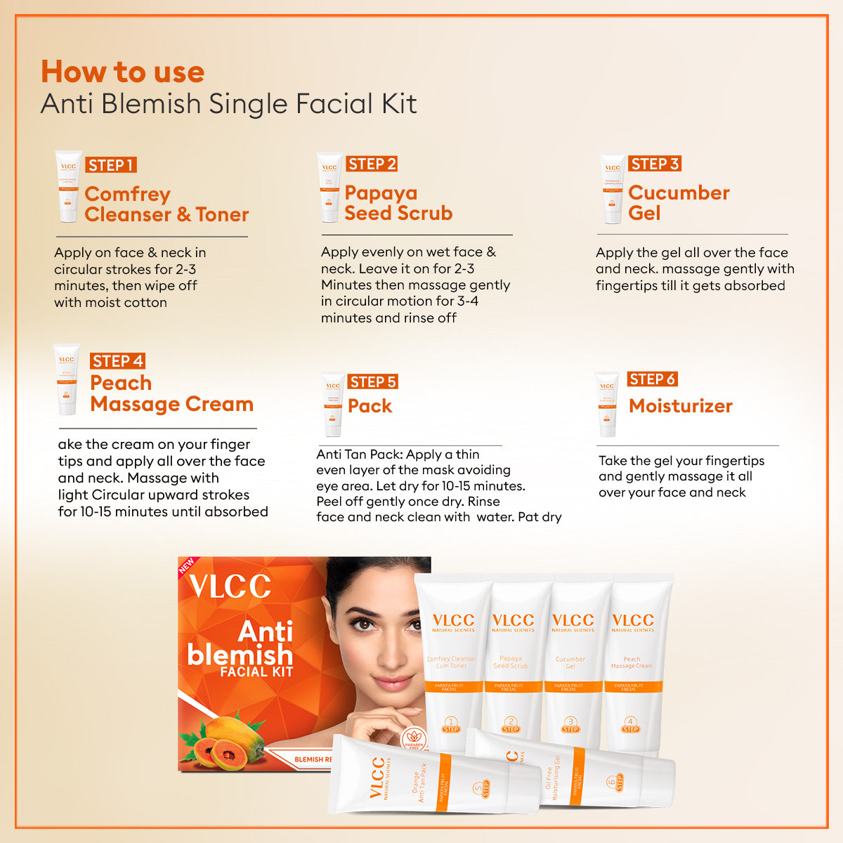 VLCC Honey Moisturiser and Anti Blemish Facial Kit Combo - Image 5 - Buy from Indicrest