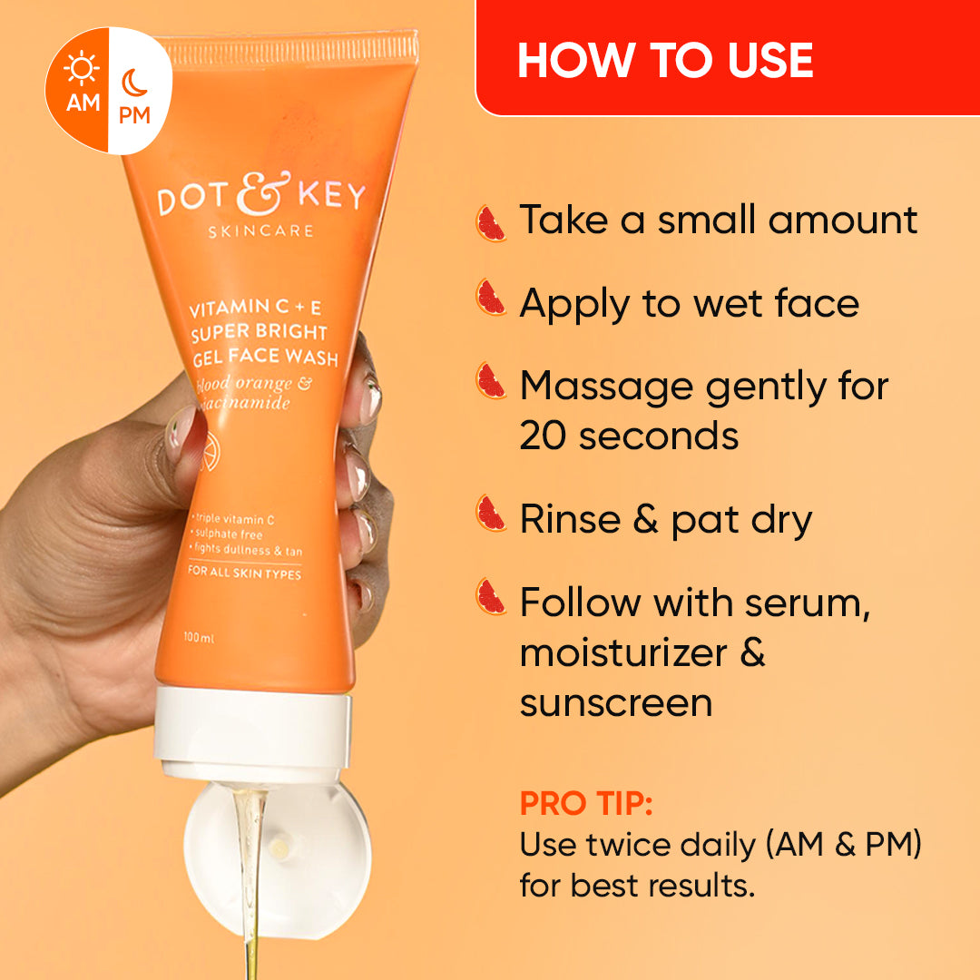 Dot & Key Vitamin C Gel Face Wash - Pack of 2, (175ml)