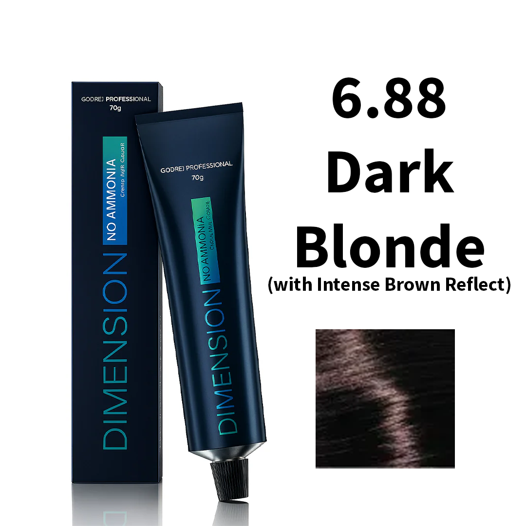 Godrej Professional Dimension No Ammonia Cream Hair Colour Brown Reflects 6.88 - Dark Blonde (with Intense Brown Reflect) 70g