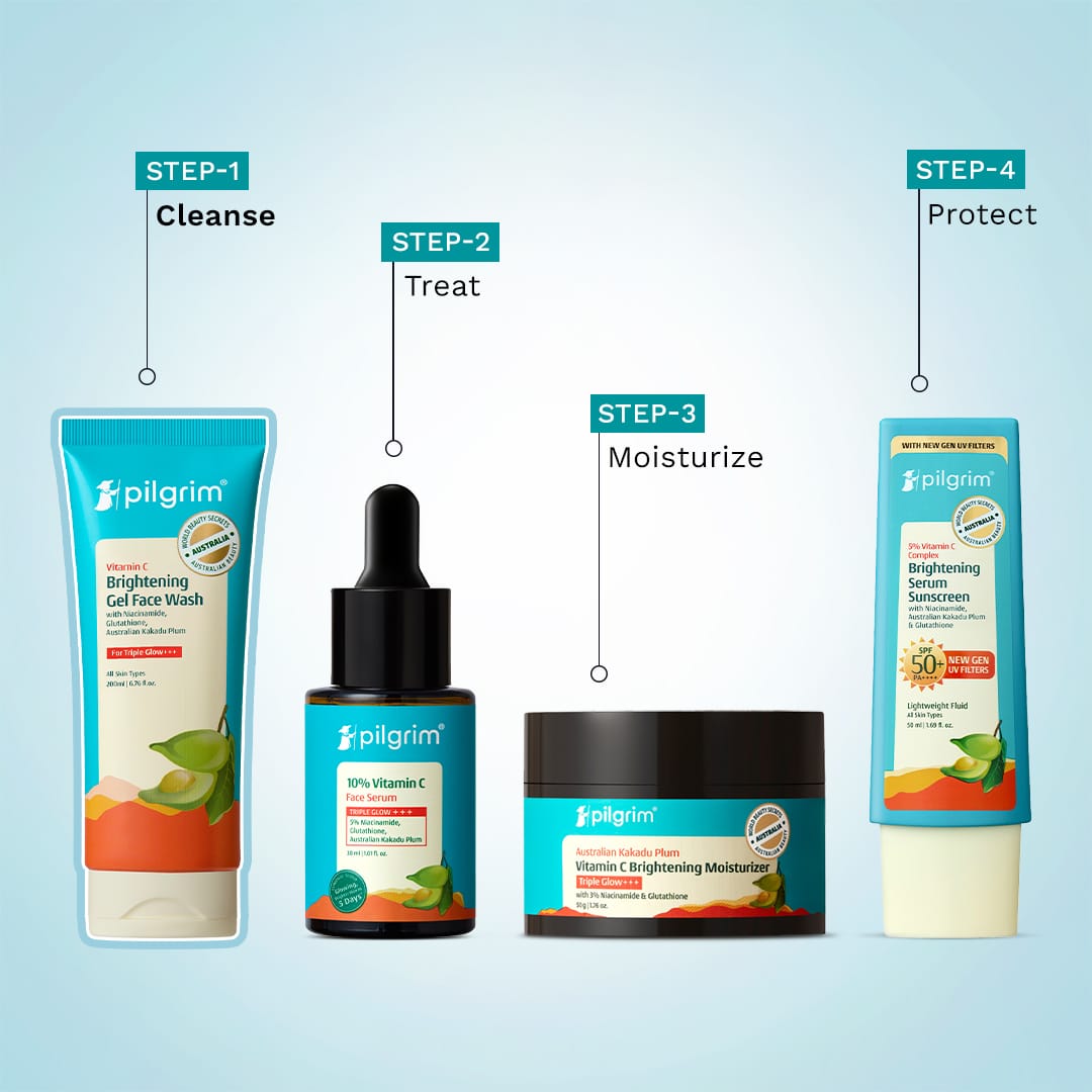 Pilgrim Vitamin C Brightening Gel Face Wash - Pack of 2, 100ml - Image 8 - Buy from Indicrest
