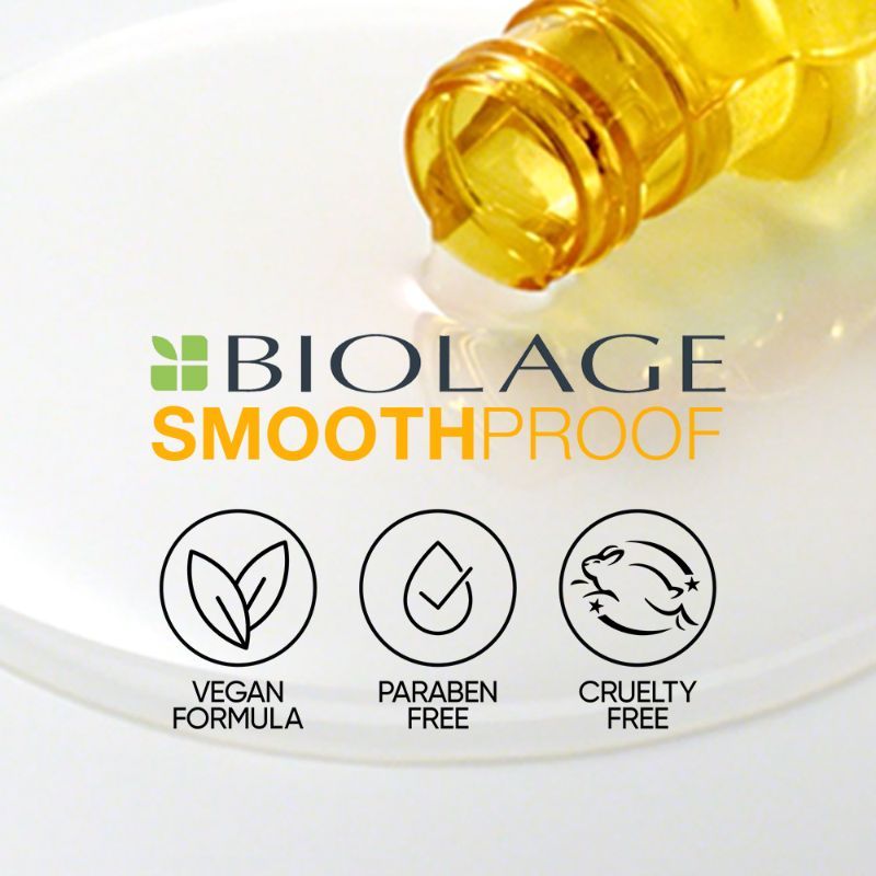Biolage Professional Smoothproof Shampoo, 200ml + Serum 100ml Combo For Frizzy Hair Infused With Camellia Flower & Avocado Buy at Indicrest Image 11