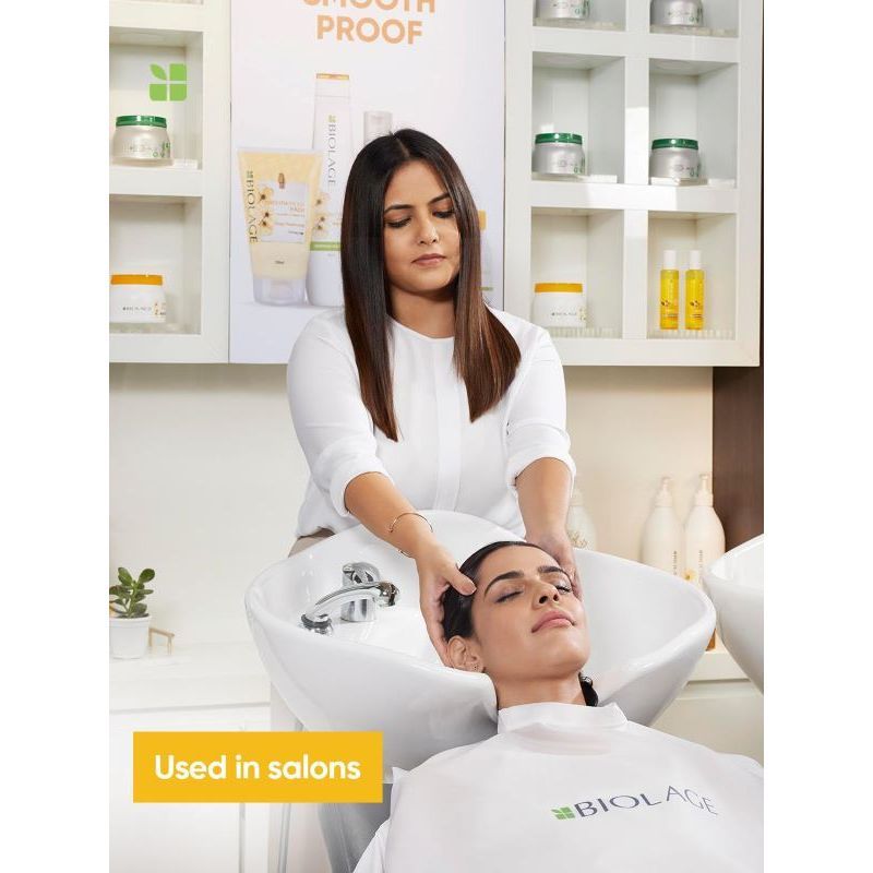 Biolage Professional Smoothproof Shampoo, 200ml + Serum 100ml Combo For Frizzy Hair Infused With Camellia Flower & Avocado Buy at Indicrest Image 3