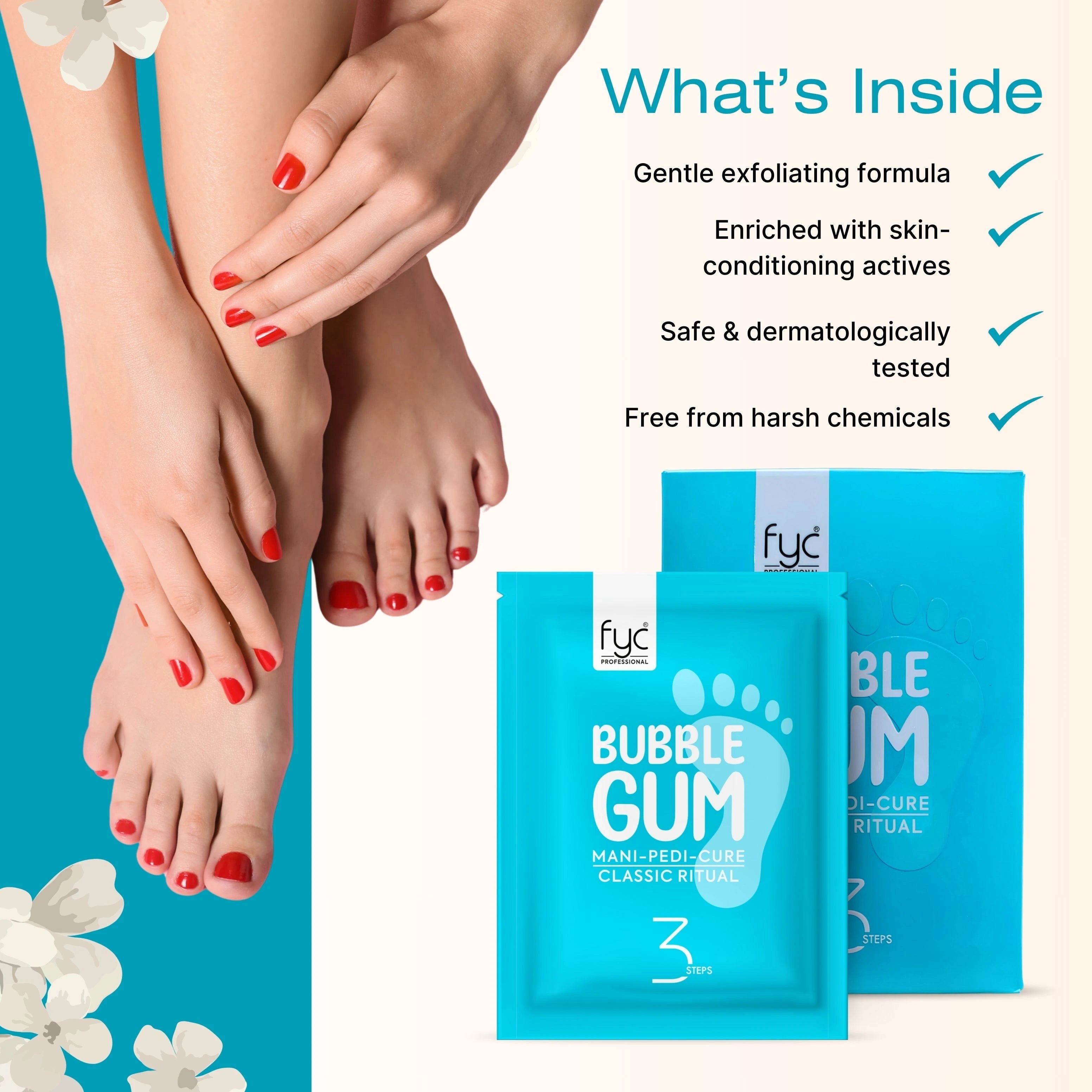 fyc-professional-bubble-gum-manipedi-kit-3step-hand-foot-care-pack-of-10x40g - Image 3 - Buy from Indicrest