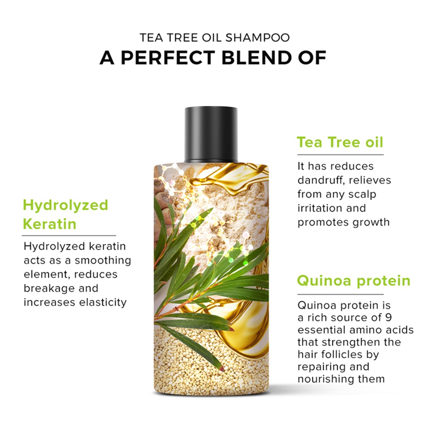 De Fabulous Tea Tree Oil Shampoo, 250ml - Image 5 - Buy from Indicrest