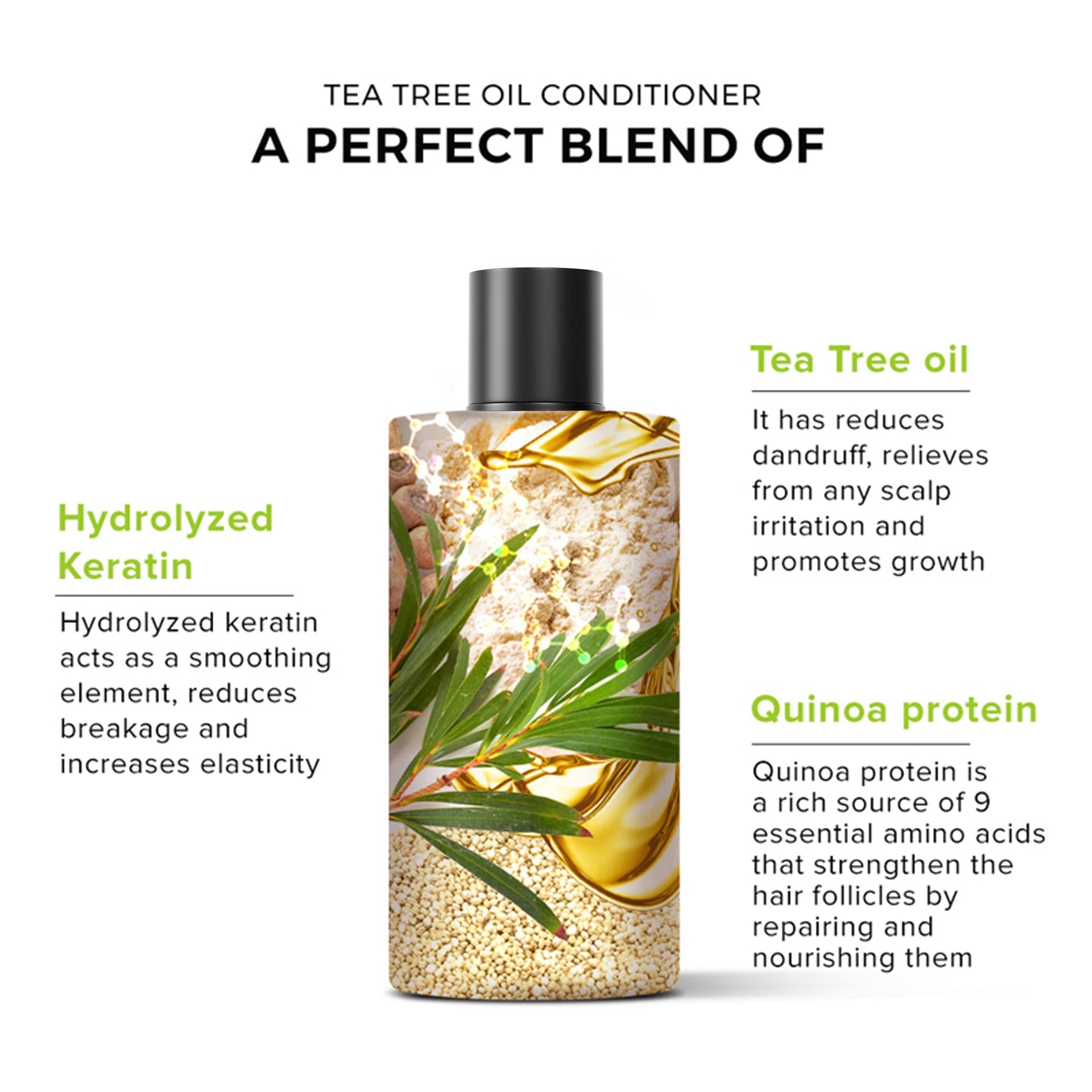 De Fabulous Tea Tree Oil Conditioner, 250ml - Image 4 - Buy from Indicrest
