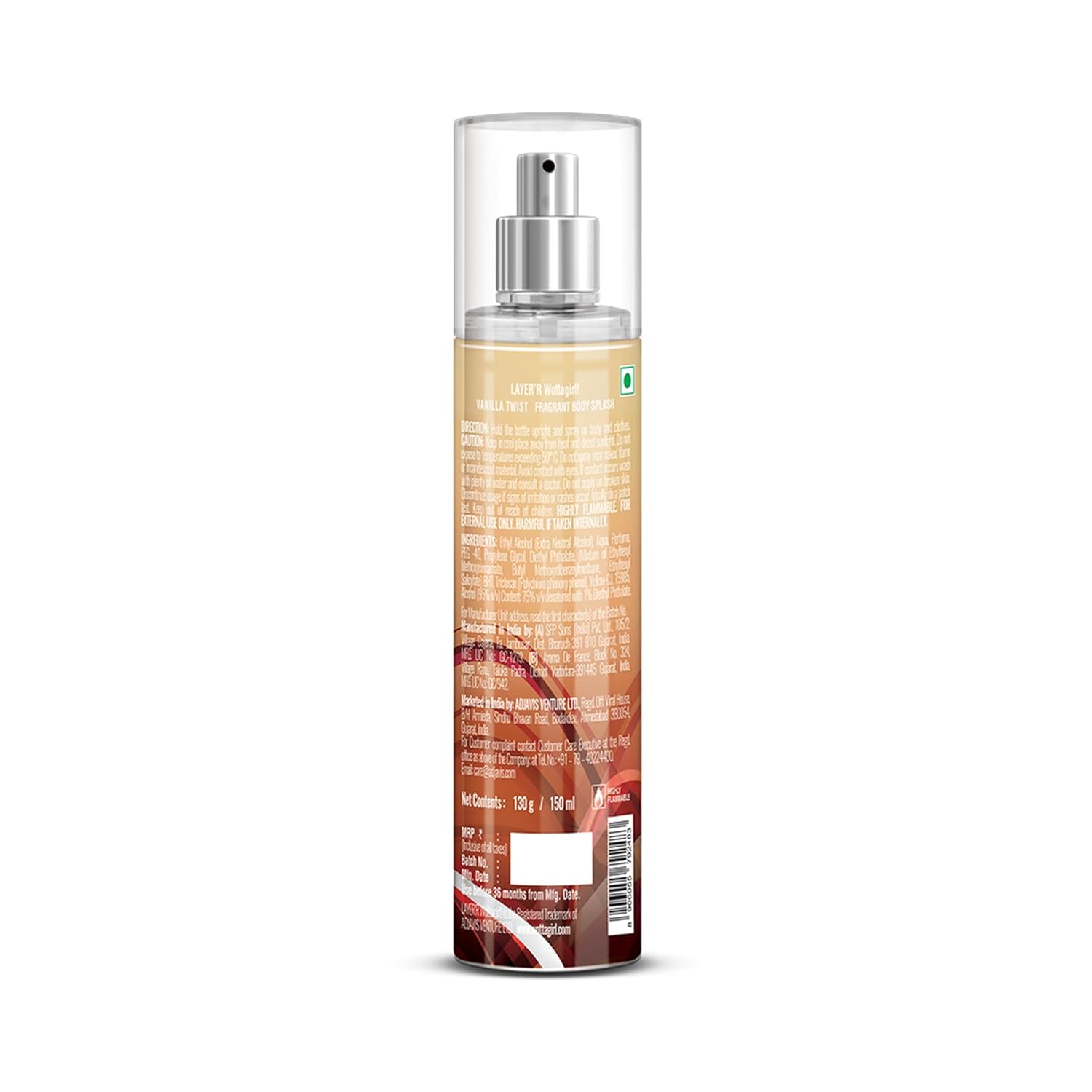 Wottagirl Layer'r Wottagirl Vanilla Twist Body Splash for Women 150ml - Image 6 - Buy from Indicrest