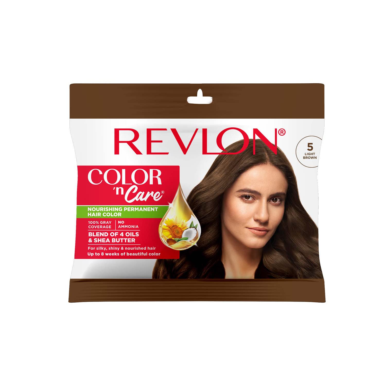 Revlon Color N Care Hair Color Sachet, 5 Light Brown