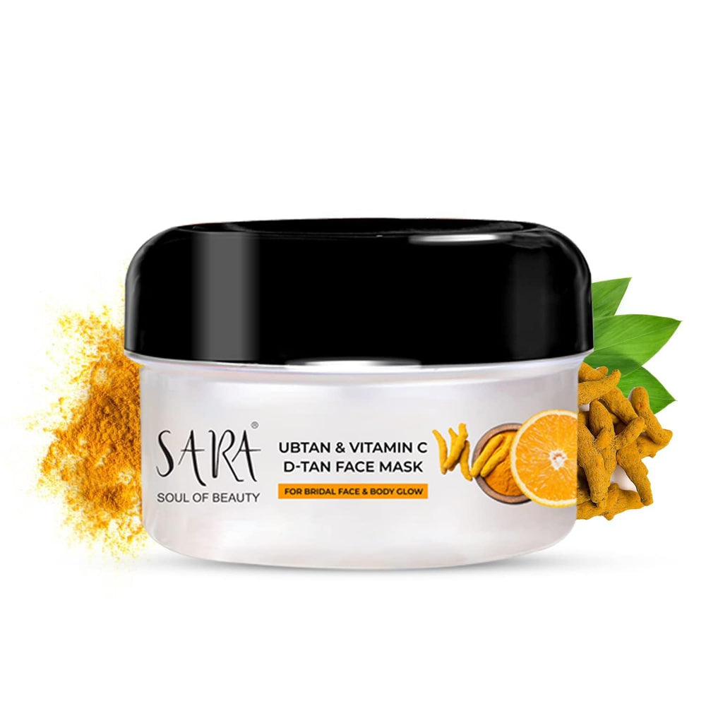 SARA Ubtan and Vitamin C D-TAN Face Pack For Instant Tan Remover and Glowing Skin For Women, Men, De-Tan For All Skin Types, Pack of 2, 660g - Image 2 - Buy from Indicrest