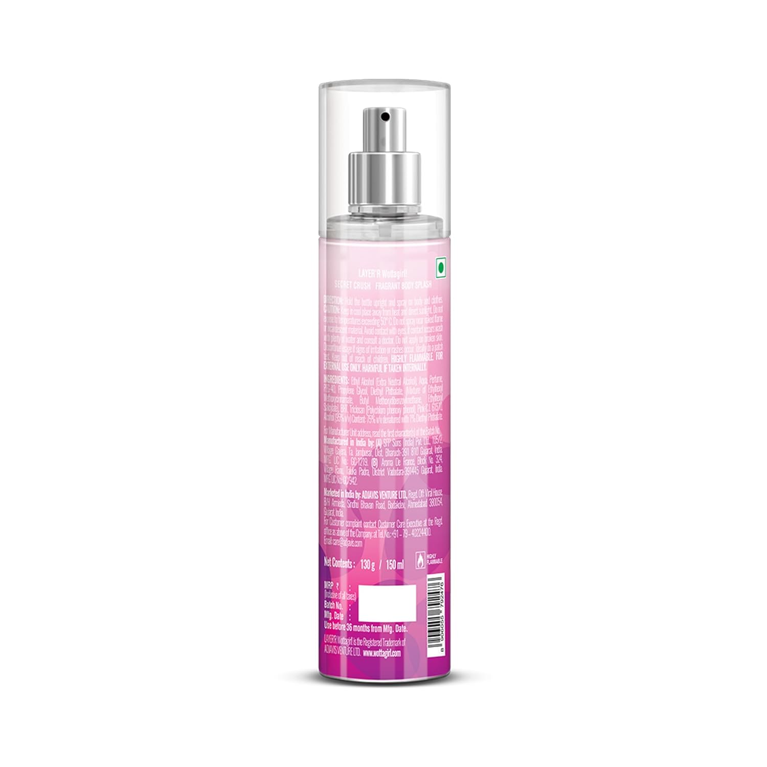 Wottagirl Layer'r Wottagirl Secret Crush Body Splash Spray 150ml - Image 6 - Buy from Indicrest
