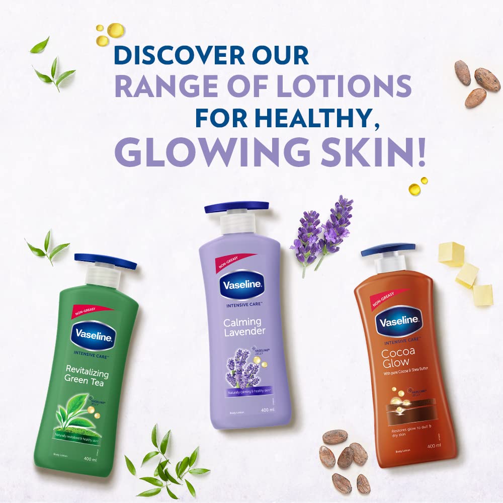 Vaseline Calming Lavender Body Lotion, 100ml | Deep Moisturisation with Lavender Extract for Soft & Relaxed Skin