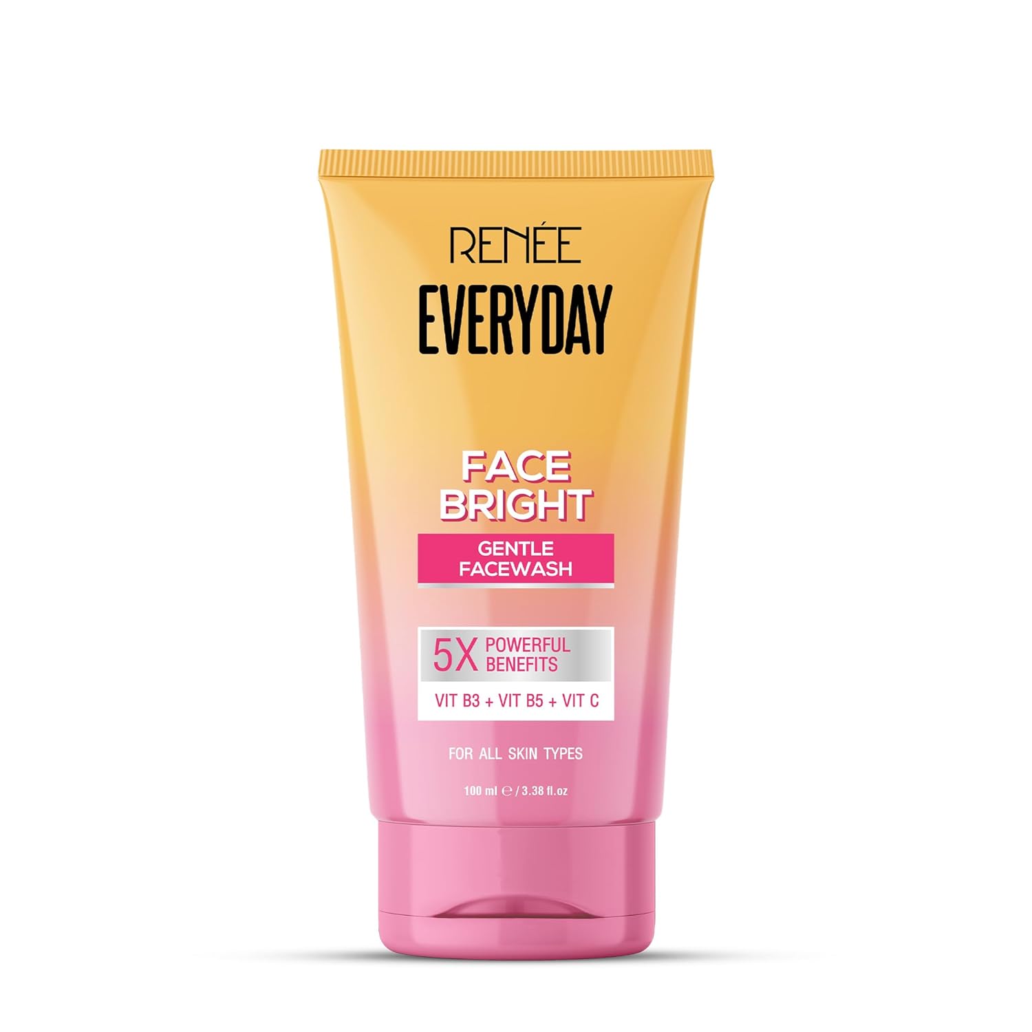 Tube of Remee Everyday Face Bright Gentle Face Wash with gradient design on a white background
