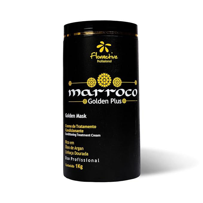 Floractive Profissional Marroco Golden Mask, 1000g | Intensive Hair Conditioning Mask Buy at Indicrest