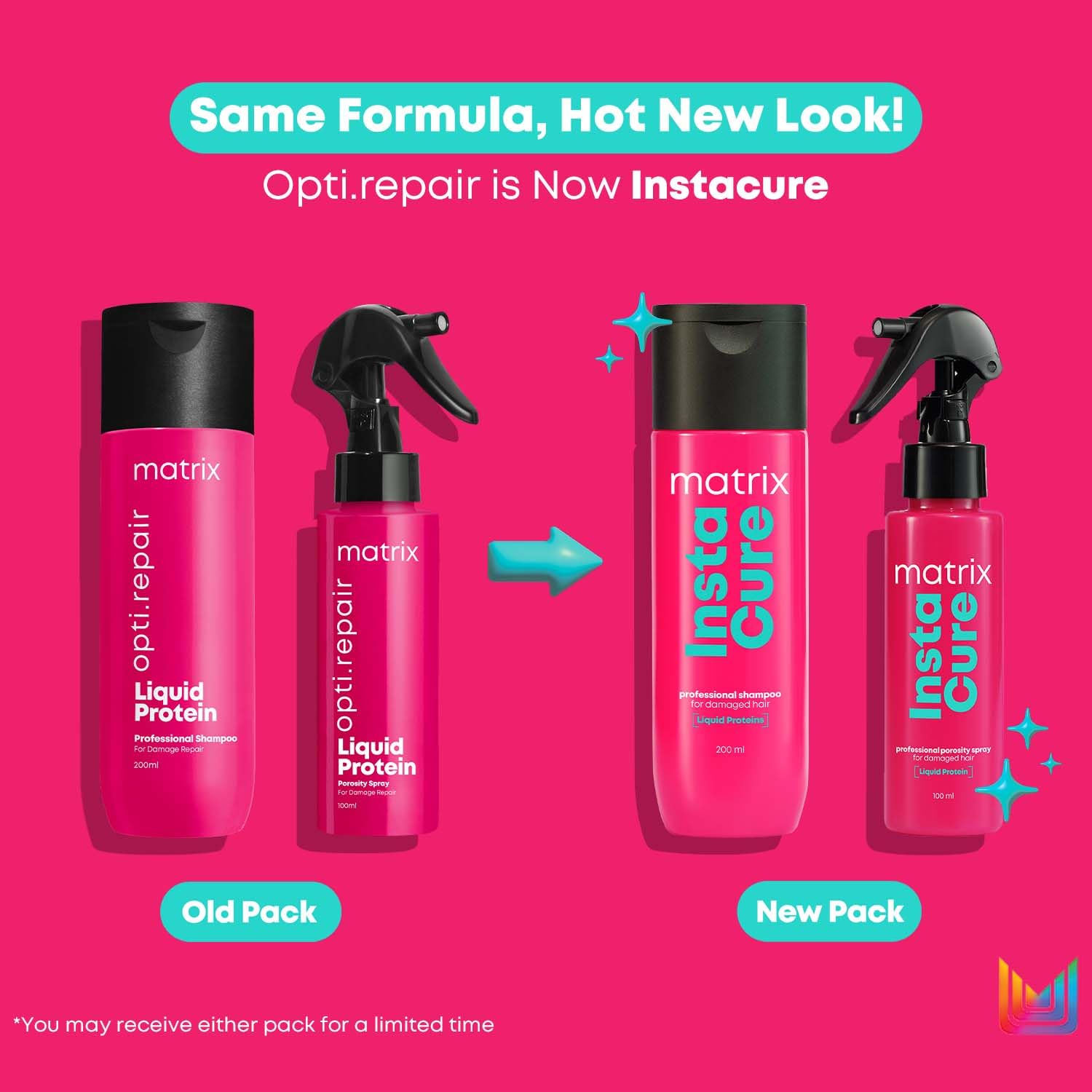 Matrix InstaCure Shampoo (200ml) & Porosity Spray (100ml) with liquid Protein for Damaged Hair| Ditch Damage from the 1st Use*| Reduced Split Ends, Breakage, Knotting | For All Hair Types - Image 2 - Buy from Indicrest