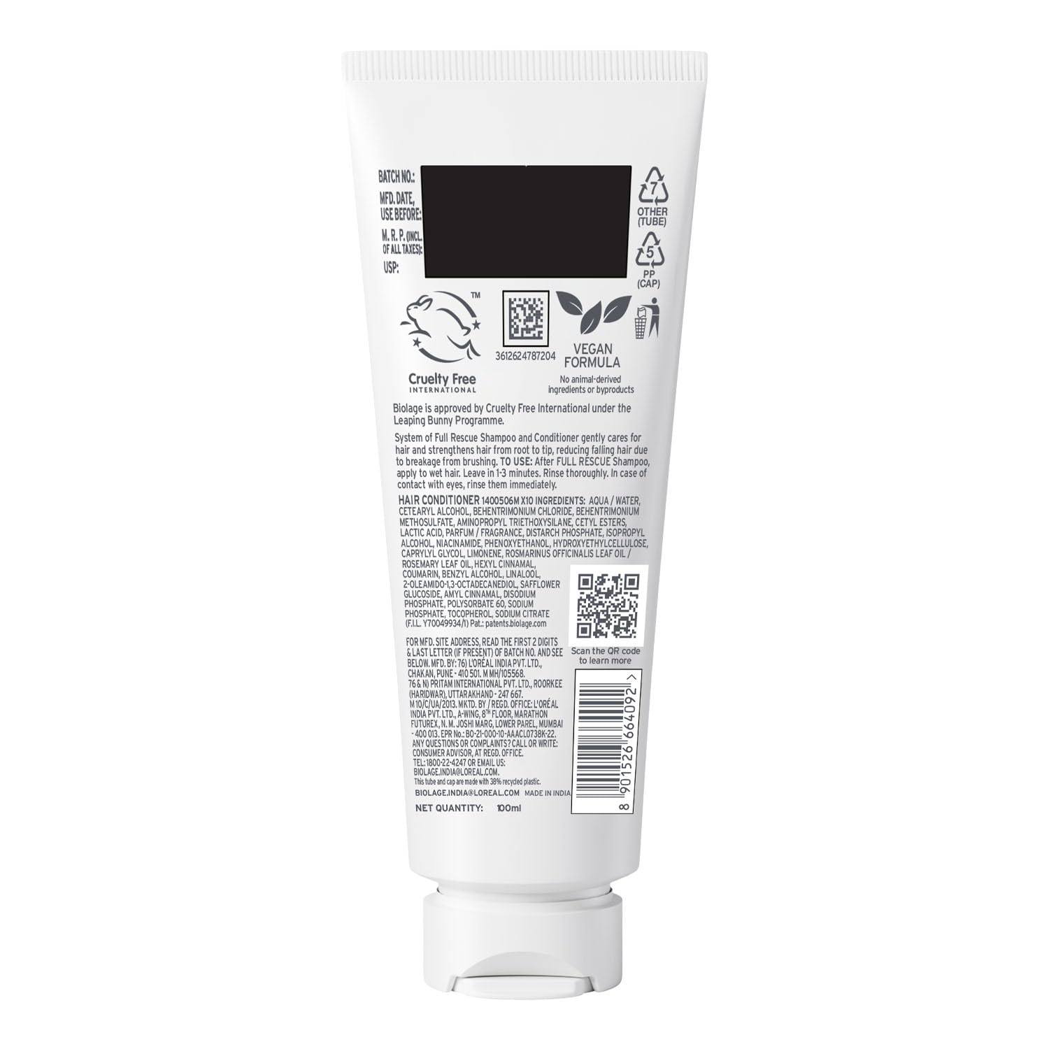 Biolage Full Rescue Anti-Breakage Conditioner, 74% less breakage & Reduces Hairfall - Image 10 - Buy from Indicrest