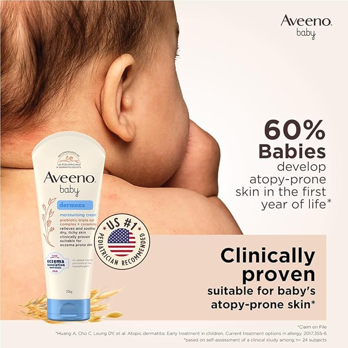 Aveeno Baby Dermexa Cream, 206gms | Gentle Baby Moisturising Cream