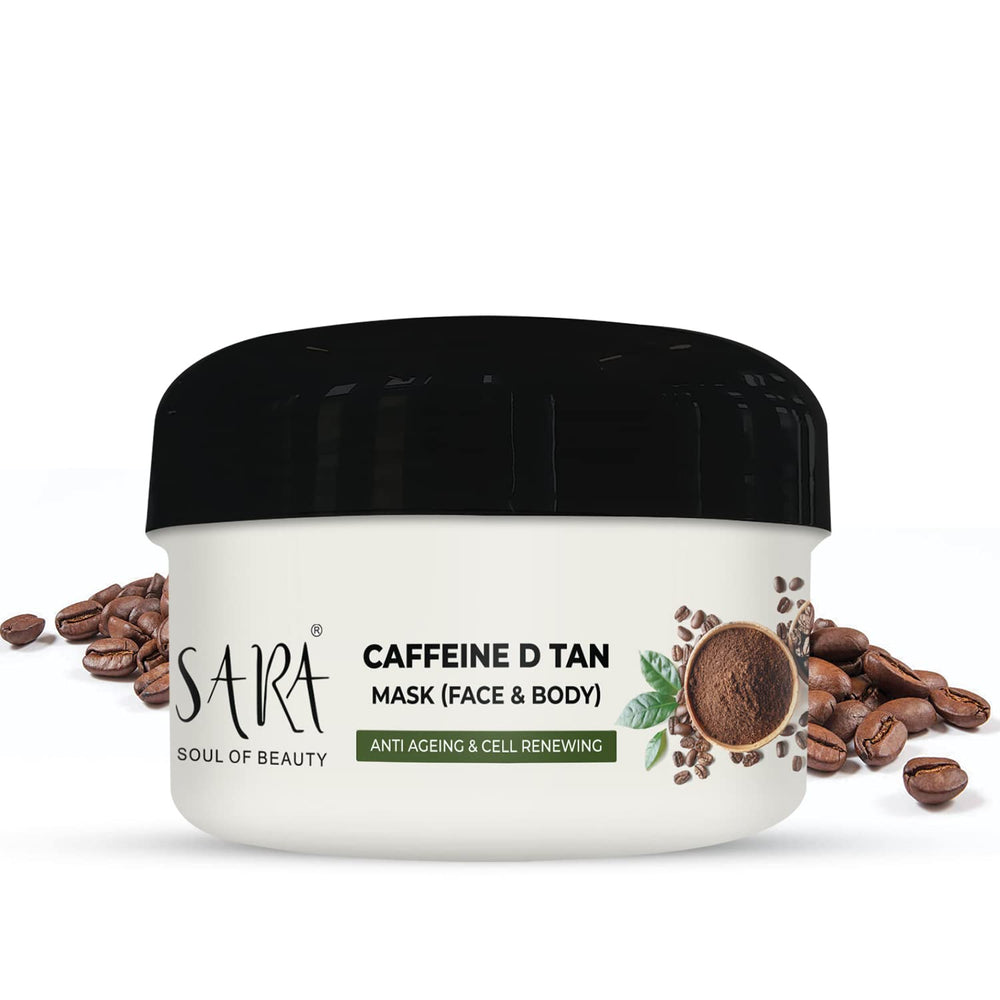 Sara D-Tan Caffeine Mask Pack For Instant Tan Removal and Brightening Glow, 330g - Buy from Indicrest