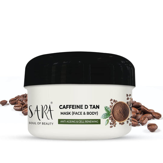 Sara D-Tan Caffeine Mask Pack For Instant Tan Removal and Brightening Glow, 330g - Buy from Indicrest