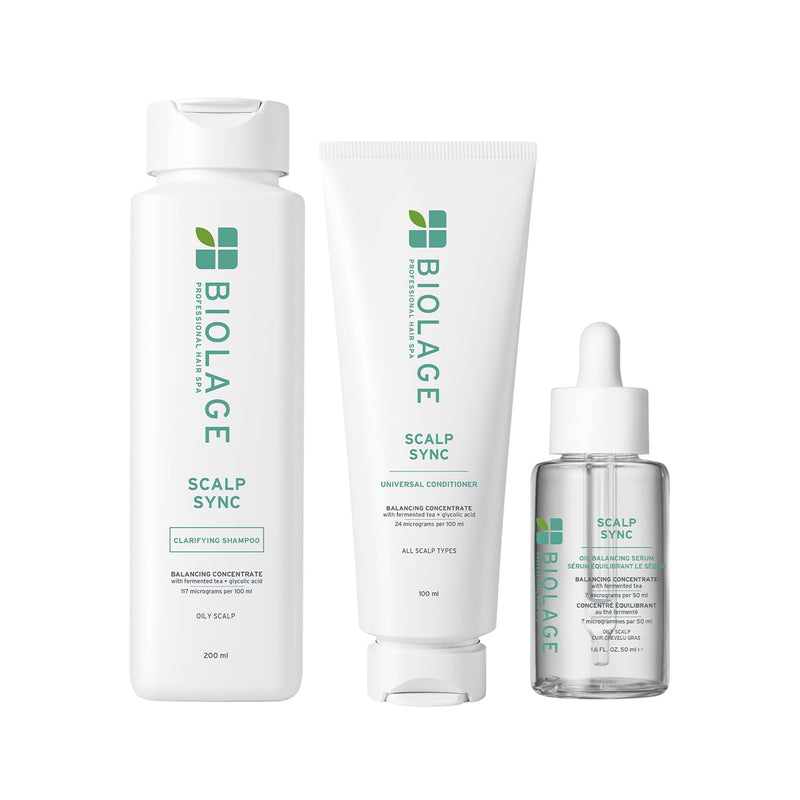 Biolage Scalp Sync Clarifying 3-Step Regime, Soothed and Hydrated Scalp for up to 72 hours, Enriched with Fermented Tea & Glycolic Acid, for Men and Women, Deep Scalp Treatment - Buy from Indicrest