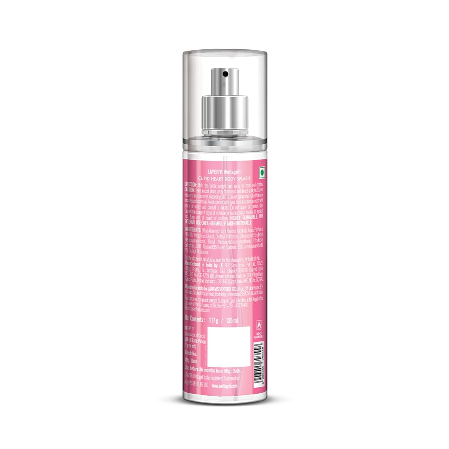 Wottagirl Wottagirl! Cupid Heart Body Splash, 135ml | Long-Lasting Fresh Fruity Floral Body Mist for Women | Melon, Red Fruits & Jasmine Notes - Image 6 - Buy from Indicrest