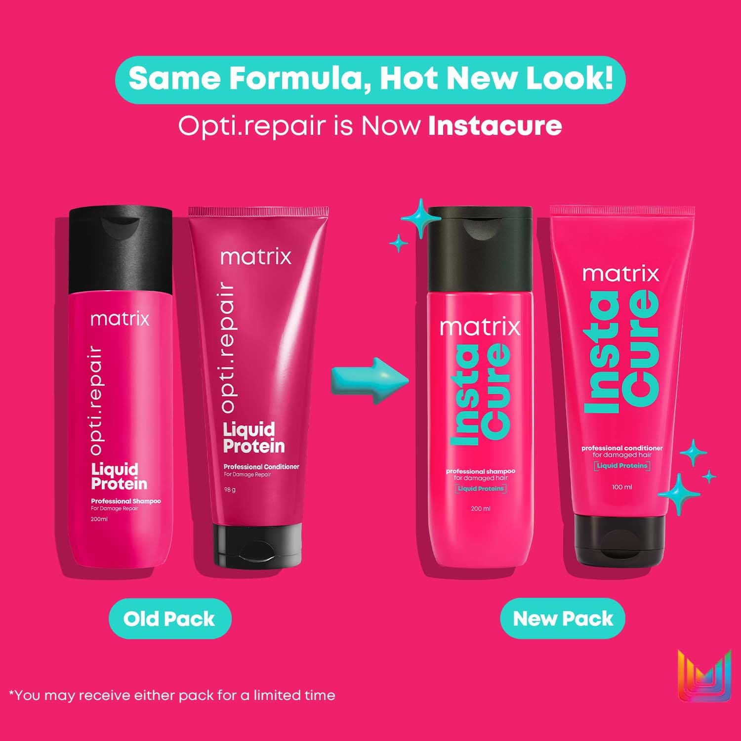 Matrix InstaCure Shampoo & Conditioner Combo with Liquid Protein for Damaged Hair| Ditch Damage from the 1st Use*| Reduced Split Ends, Breakage, Knotting | For All Hair Types - Image 2 - Buy from Indicrest