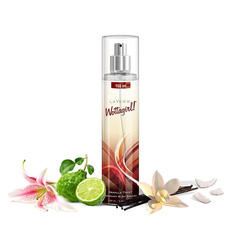 Wottagirl Layer'r Wottagirl Vanilla Twist Body Splash for Women 150ml - Buy from Indicrest