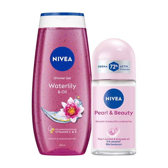 Nivea Bestselling Summer Essentials Duo - Roll on + Shower Gel Combo, 2 pieces