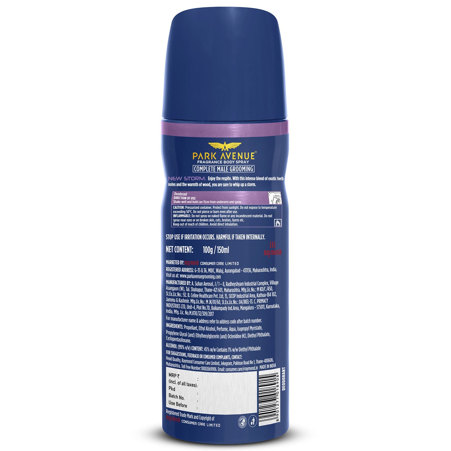 Park Avenue Original Deo Storm, 100ml