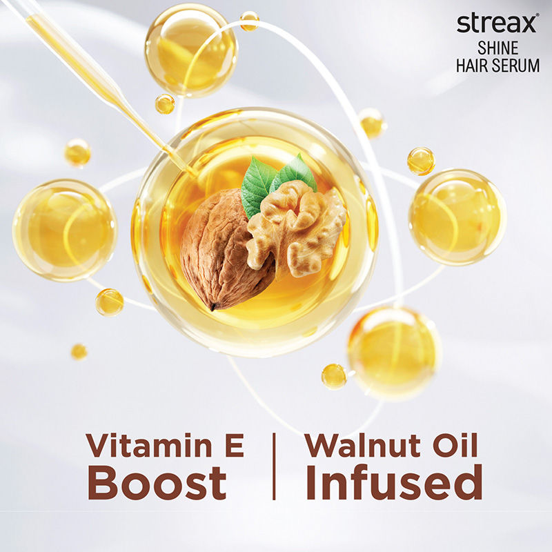Streax Hair Serum With Walnut Oil For Dry & Frizzy Hair, 125ml Buy at Indicrest Image 4