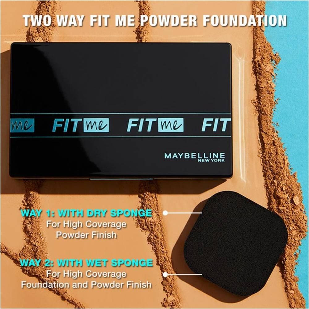Maybelline New York Fit Me Ultimate Powder Foundation, 24 hr Oil Control + SPF 44 - Shade 128, 9g Buy at Indicrest Image 6