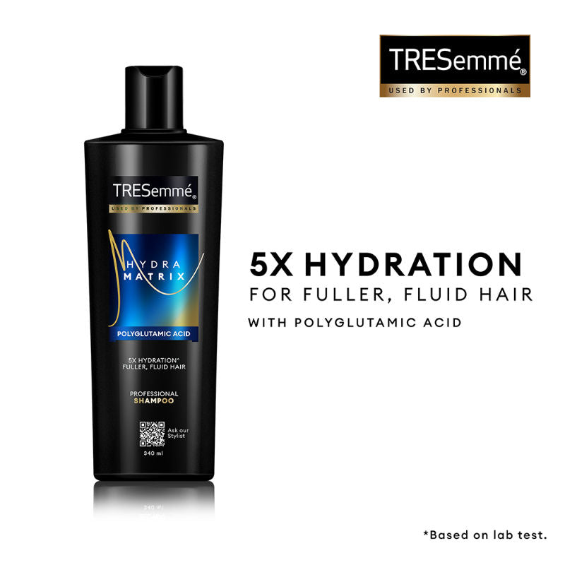 TRESemme Hydra Matrix Shampoo With Polyglutamic Acid for 100H of Hydrated, Fluid Hair, 340ml Buy at Indicrest