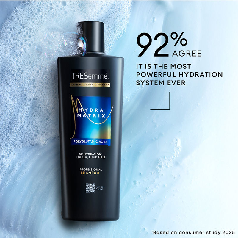 TRESemme Hydra Matrix Shampoo With Polyglutamic Acid for 100H of Hydrated, Fluid Hair, 185ml Buy at Indicrest Image 5