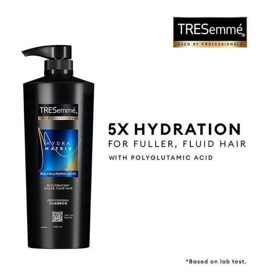 TRESemme Hydra Matrix Shampoo With Polyglutamic Acid for 100H of Hydrated, Fluid Hair, 580ml Buy at Indicrest