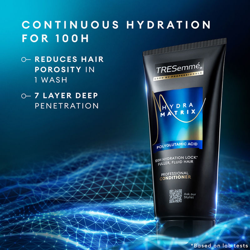 TRESemme Hydra Matrix Conditioner With Polyglutamic Acid for 100H of Hydrated, Fluid Hair, 80ml Buy at Indicrest Image 7