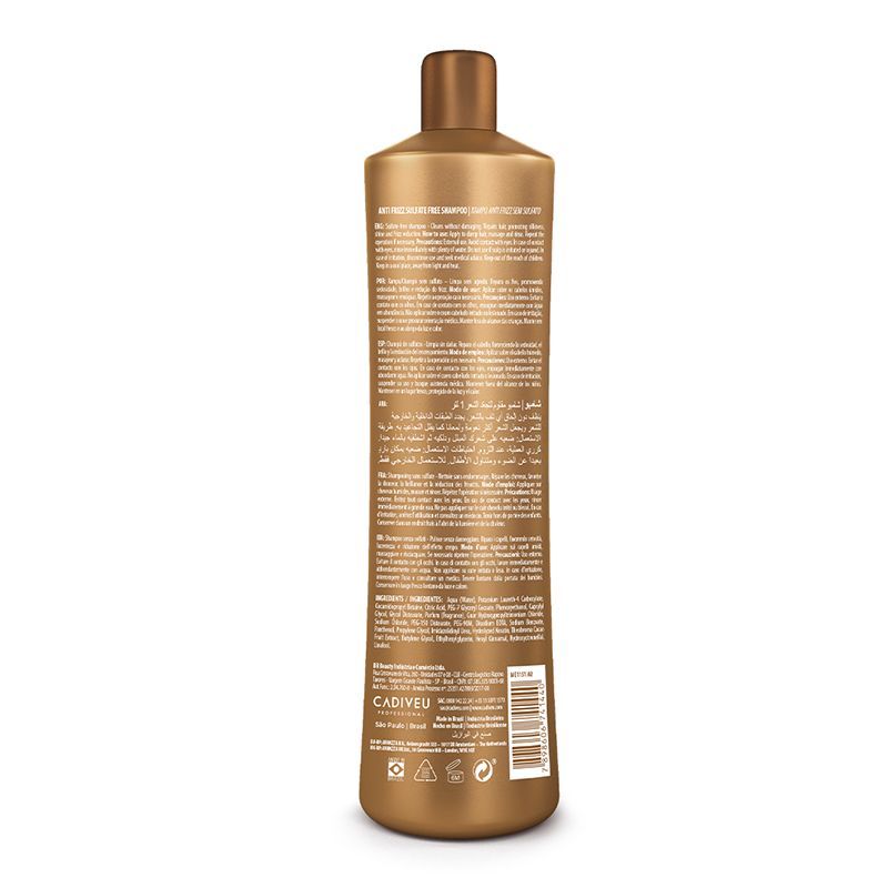 Cadiveu Brasil Cacau Anti Frizz Shampoo For Dry & Frizzy Hair (1000ml) - Image 2 - Buy from Indicrest