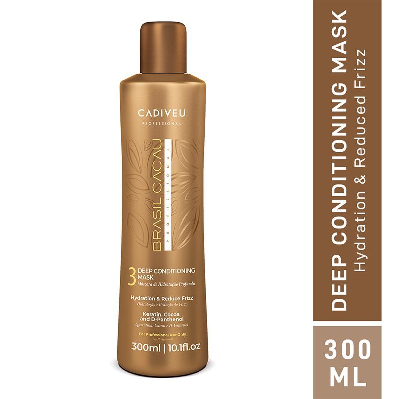 Cadiveu Brasil Cacau 3 Deep Conditioning Mask For Dry & Frizzy Hair (300ml) - Buy from Indicrest