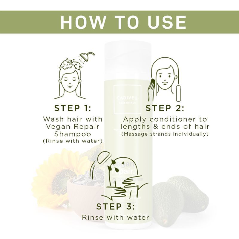 Cadiveu Vegan Hair Conditioner For Damaged Hair (250ml) - Image 4 - Buy from Indicrest
