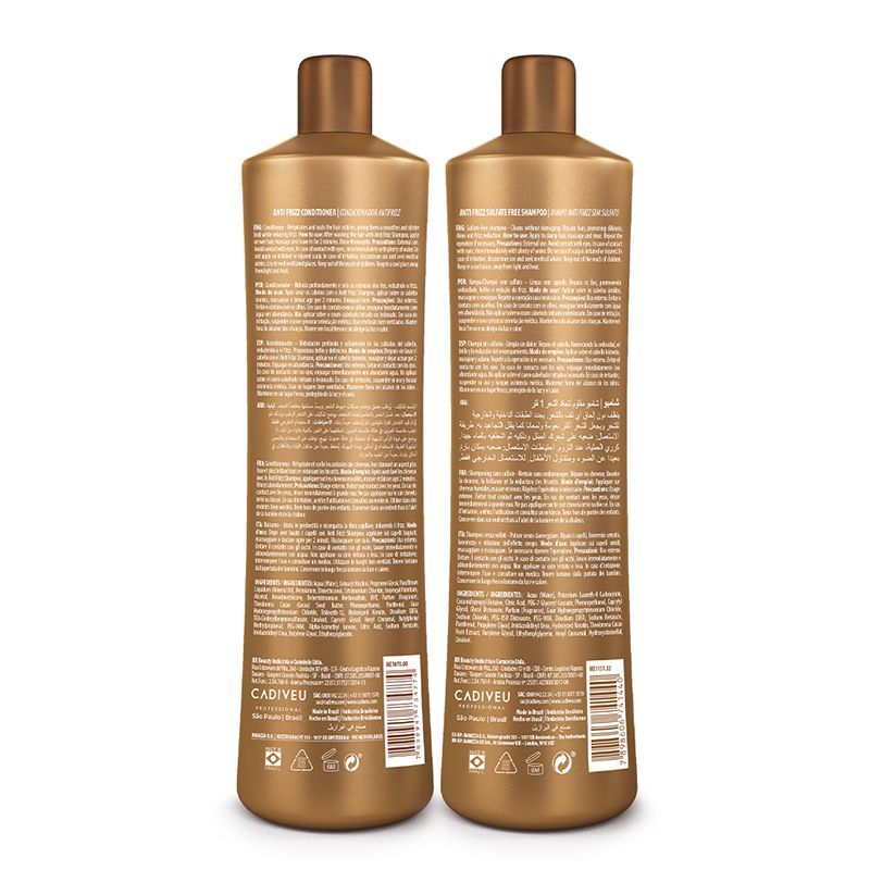 Cadiveu Brasil Cacau Anti Frizz Shampoo & Conditioner Combo For Dry & Frizzy Hair - Image 2 - Buy from Indicrest