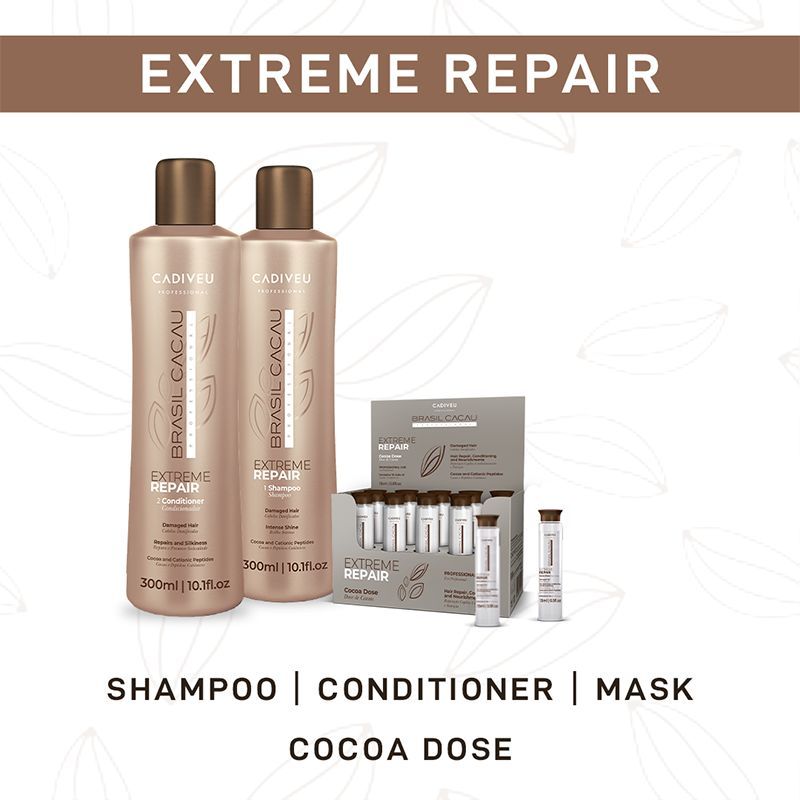 Cadiveu Brasil Cacau Extreme Repair Shampoo & Conditioner Combo For Damaged Hair - Image 7 - Buy from Indicrest