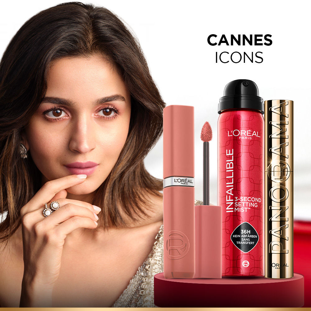 L'Oreal Paris Love From Cannes Makeup Bestsellers Gift Box - Liquid Lipstick, Mascara, Setting Spray, 300g Buy at Indicrest Image 2
