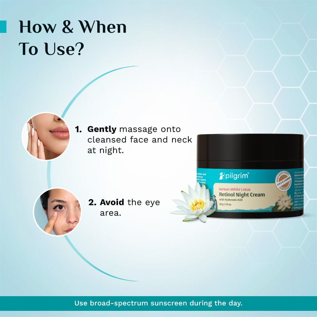 Pilgrim Retinol Night Cream with Vitamin C & Hyaluronic Acid, 50g - Image 6 - Buy from Indicrest