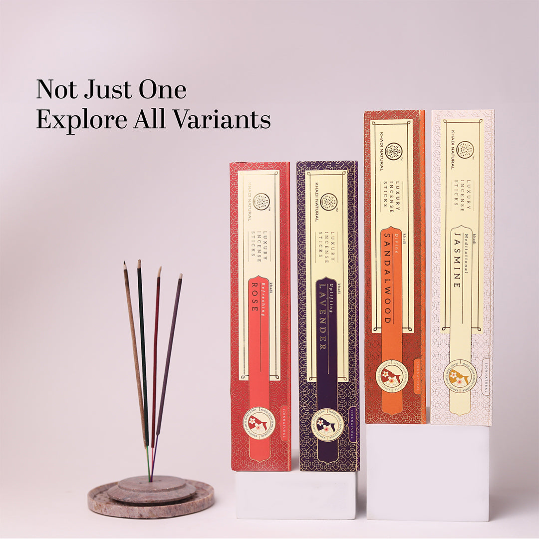 Khadi Natural Incense Sticks Jasmine Combo (Pack of 3) - Image 6 - Buy from Indicrest