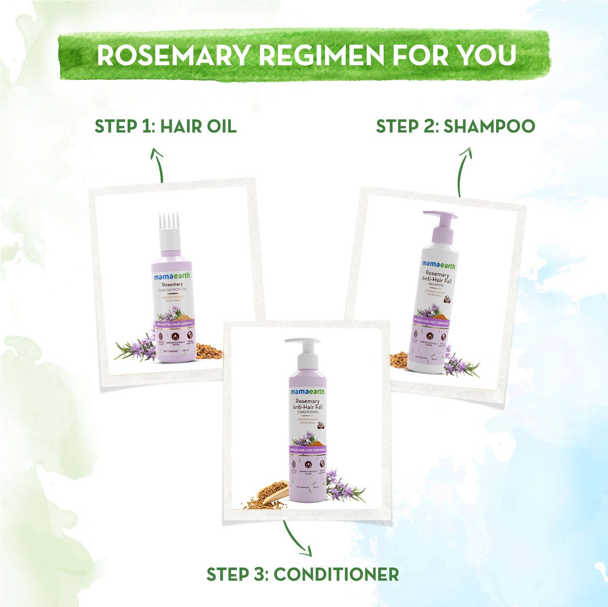 Mamaearth Rosemary Hair Care Kit, 650ml - Image 4 - Buy from Indicrest